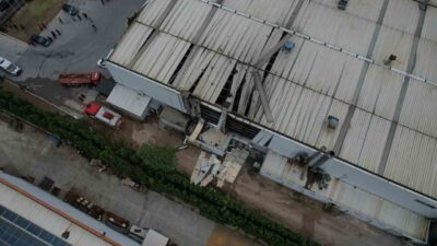 Sakarya’nın Hendek ilçesinde buhar kazanında patlama meydana gelen ve ardından
