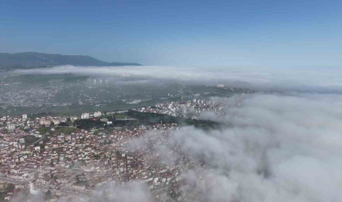 Samsun’da etkili olan yoğun sis şehri adeta beyaz örtüyle kaplarken,