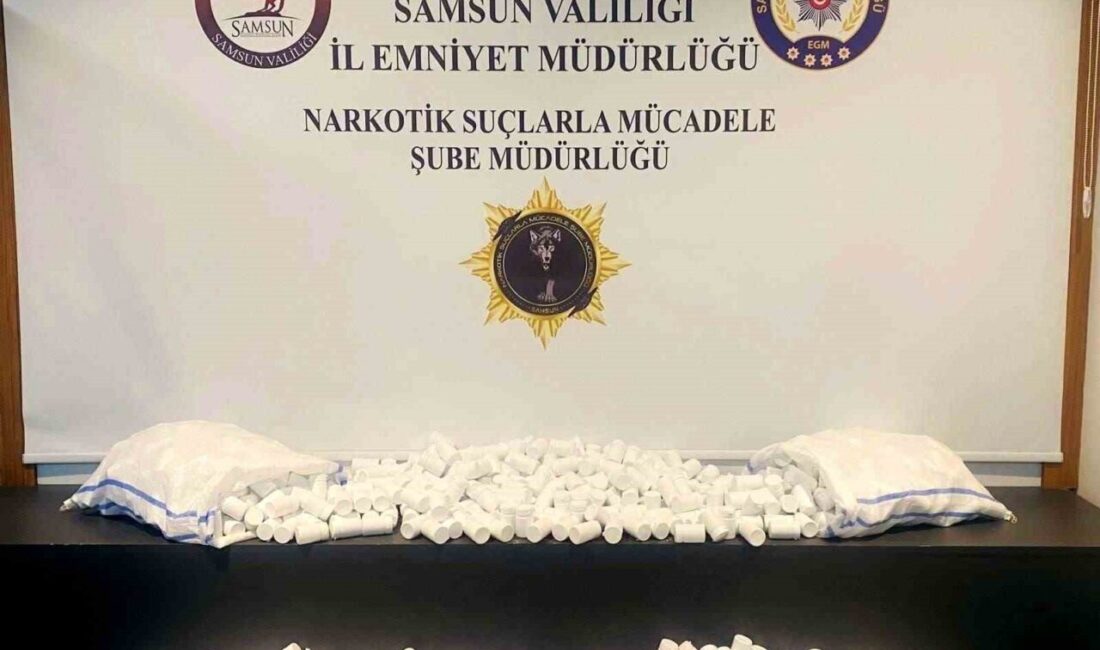 Samsun’un İlkadım ilçesinde narkotik ekiplerince düzenlenen operasyonda 51 bin 800