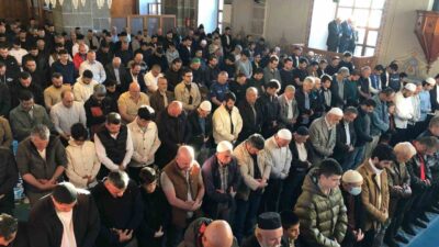 Samsun’da vatandaşlar, Kurban Bayramı namazını kılmak için sabahın erken saatlerinde