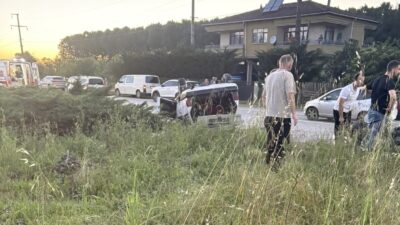 Samsun’da kontrolden çıkan otomobilin takla atması sonucu meydana gelen kazada
