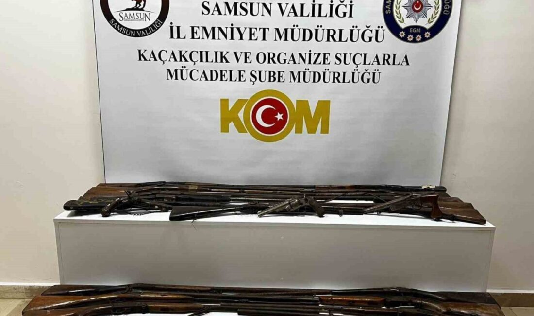 Samsun’un Atakum ilçesinde polis ekiplerince düzenlenen operasyonda Geç Osmanlı dönemine