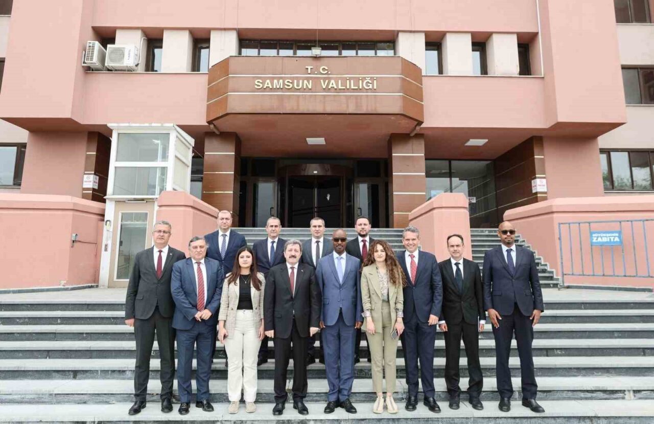 Ruanda heyeti, Samsun Valiliği’ni ziyaret ederek Türkiye ile Ruanda arasındaki