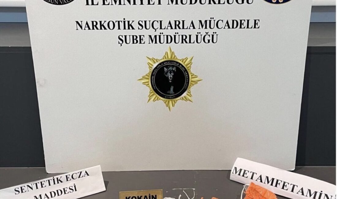 Samsun’un İlkadım ve Canik ilçelerinde çeşitli uyuşturucular ele geçirilirken, 11