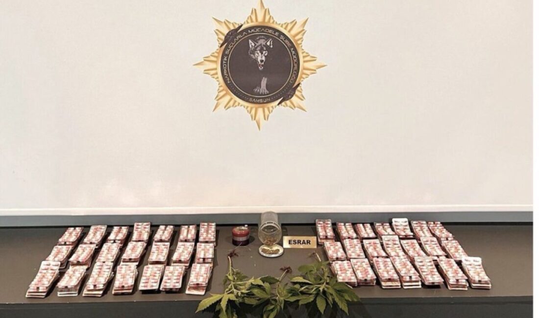 Samsun’da düzenlenen operasyonlarda uyuşturucu madde, kenevir bitkisi ve ruhsatsız silah