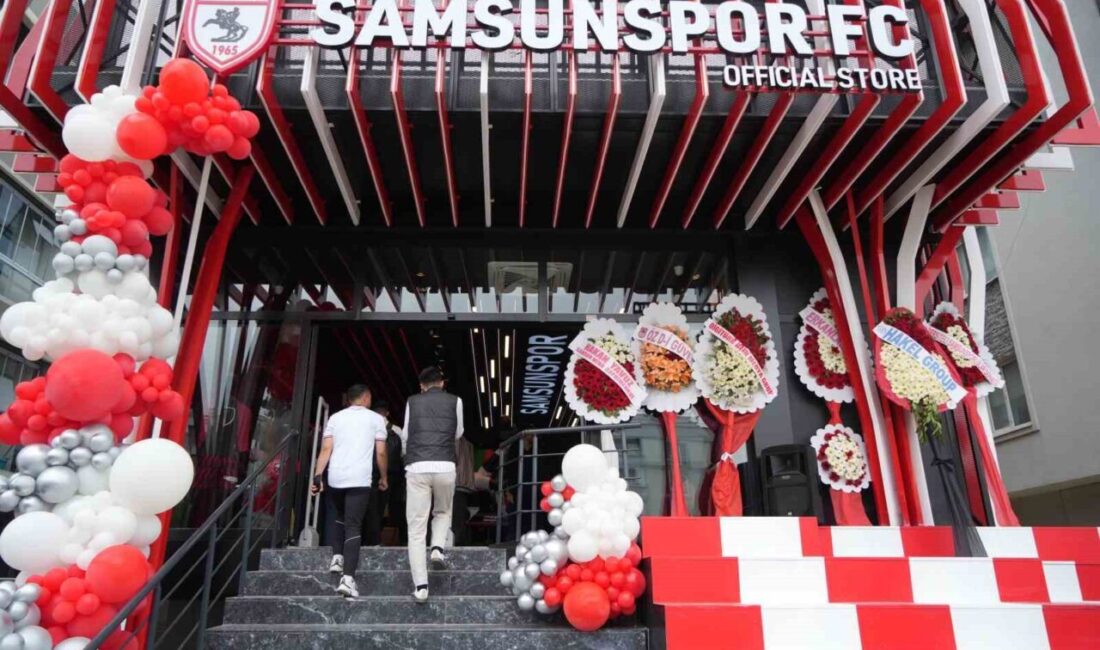 Samsunspor tarafından Atakum’da yapımı tamamlanan yeni Samsunspor FC Store’un açılışı