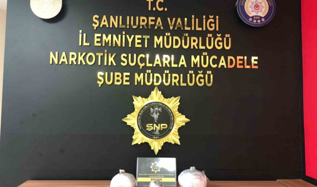 Şanlıurfa’da düzenlenen iki ayrı operasyonda, 6 kilogram uyuşturucu ele geçirildi,