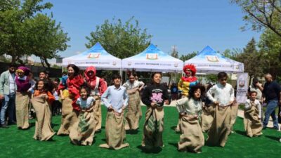 Şanlıurfa Büyükşehir Belediyesi tarafından düzenlenen çocuk şenliği, renkli görüntülere sahne