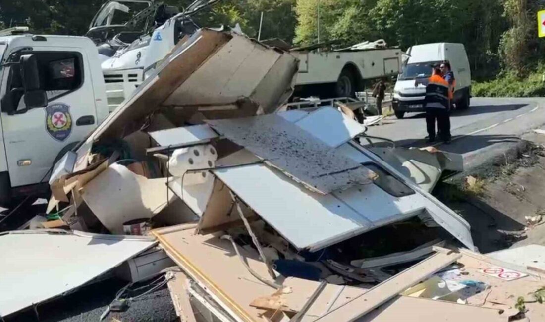 Sarıyer’de virajı alamayarak bariyerlere çarpan karavanın sürücüsü hayatını kaybetti. Araç