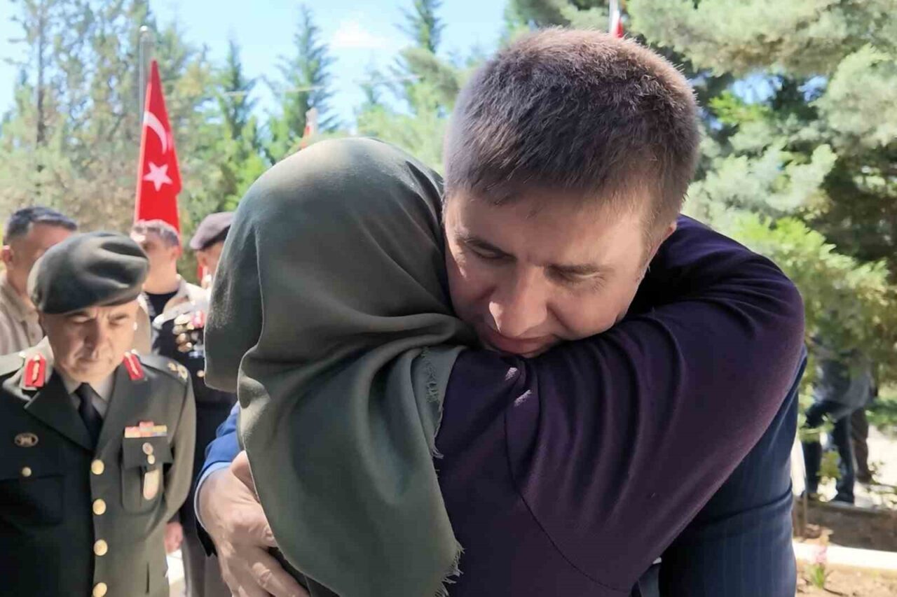Kırıkkale’de Kurban Bayramı dolayısıyla düzenlenen programda protokol üyeleri, şehit mezarlarına