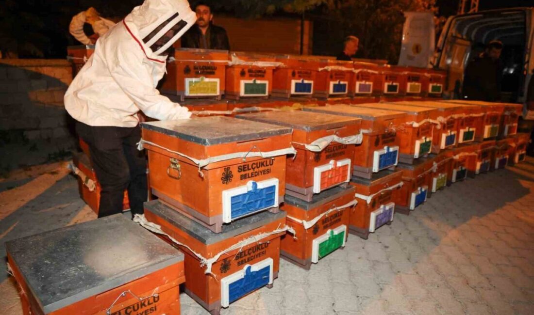 Konya’nın merkez Selçuklu İlçe Belediyesi, Arılı Kovan Desteği Projesi kapsamında