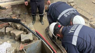 Samsun’un Havza ilçesinde meydana gelen sel felaketinin ardından YEDAŞ ekipleri,