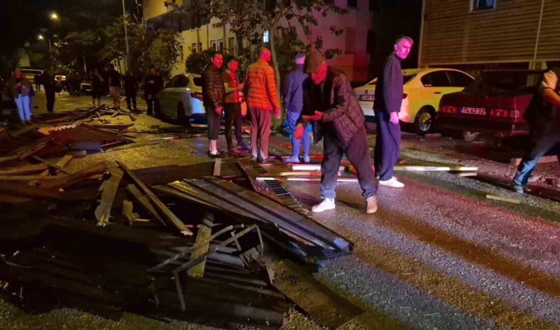 Bartın’da akşam saatlerinde başlayan sağanak yağış ve fırtına nedeniyle bir