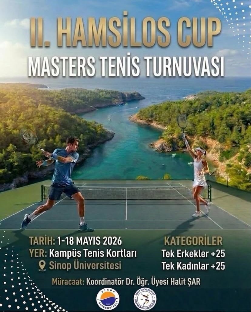 Sinop’ta tenis heyecanı Mayıs ayında zirveye çıkacak. II. Hamsilös Cup