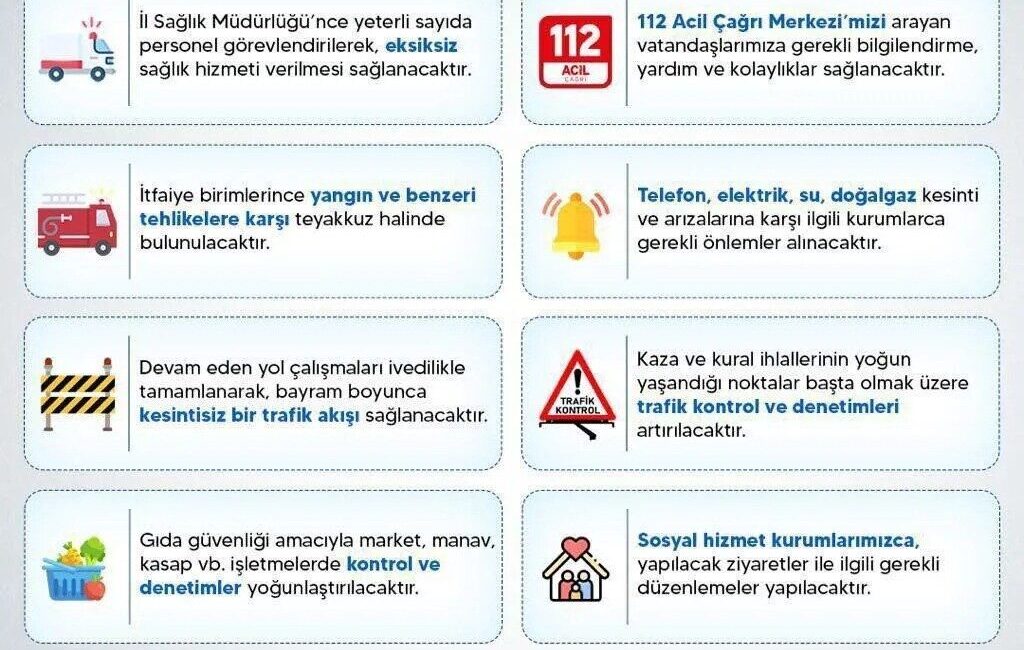 Sinop Valiliği, Kurban Bayramı’nın il genelinde huzur ve güven içerisinde