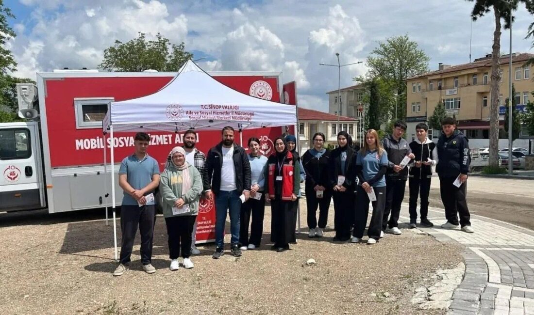 Sinop Aile ve Sosyal Hizmetler İl Müdürlüğü tarafından yürütülen mobil