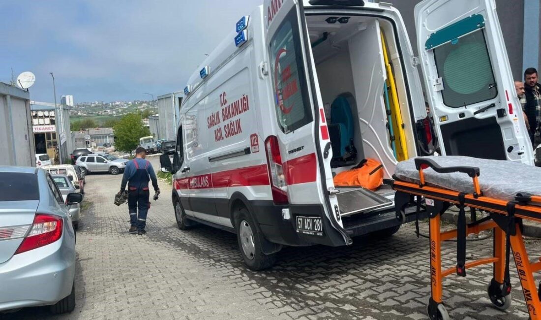 Sinop Küçük Sanayi Sitesi’nde bir dükkanda yük asansörünün halatının kopması