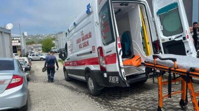 Sinop Küçük Sanayi Sitesi’nde bir dükkanda yük asansörünün halatının kopması