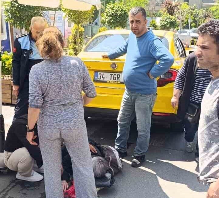 Şişli’de geri manevra yapan ticari taksinin altında kalan yaşlı kadın
