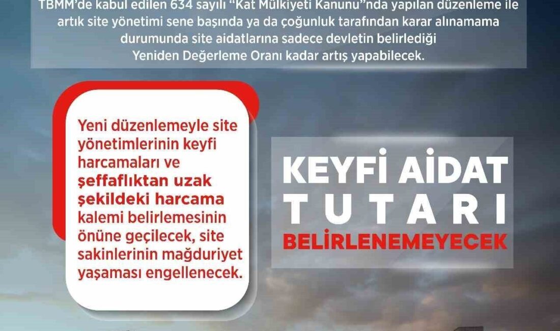 Fahiş site aidatlarına yönelik düzenlemeleri de içeren 14 farklı kanunda