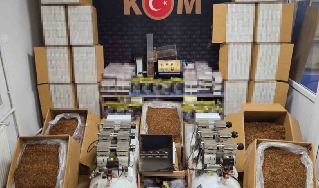 Sivas’ta polis ekiplerince düzenlenen operasyonda binlerce dolu ve boş makaron