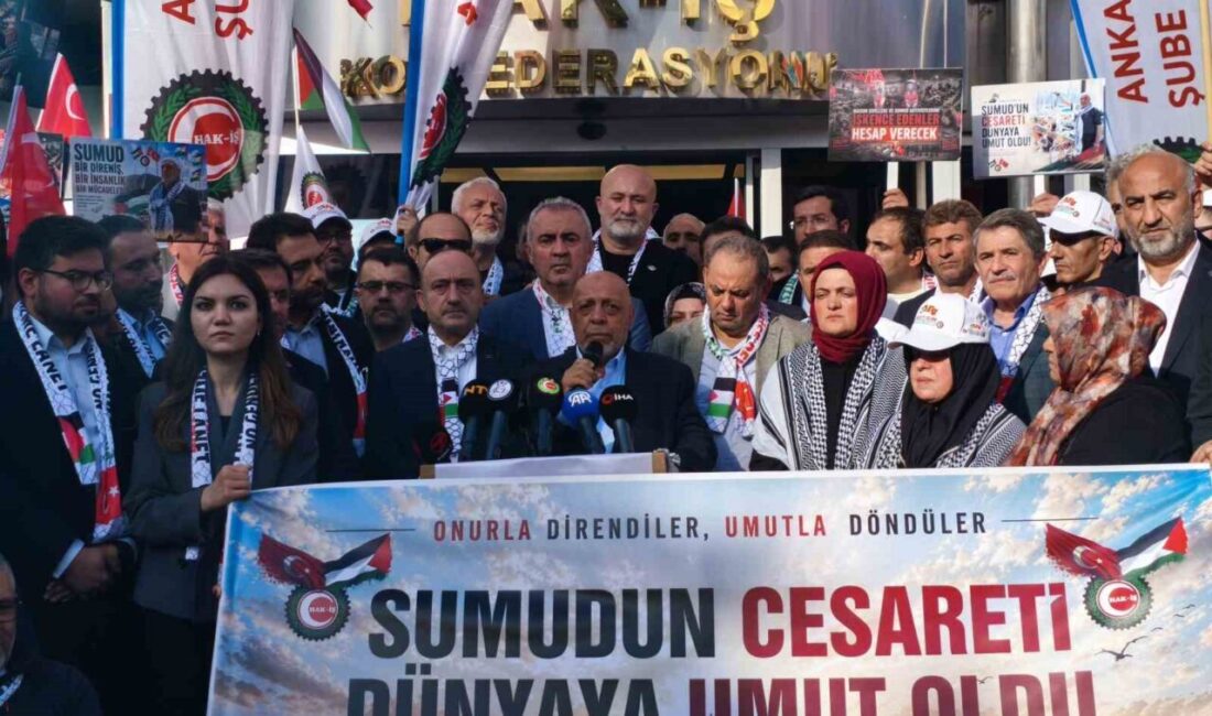 Sumud Filosu’nda İsrail güçleri tarafından alıkonulan Hak İşçi Sendikaları Konfederasyonu