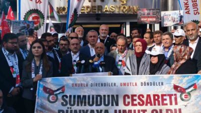 Sumud Filosu’nda İsrail güçleri tarafından alıkonulan Hak İşçi Sendikaları Konfederasyonu