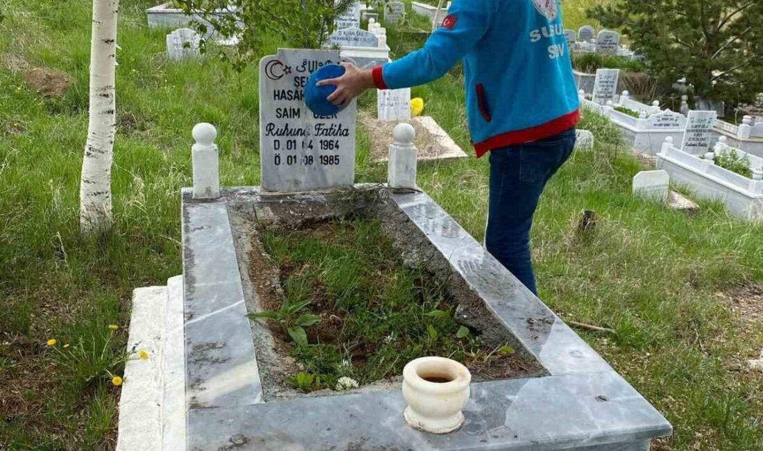 Kars’ın Susuz ilçesinde Kurban Bayramı öncesi şehit mezarlıklarında temizlik ve