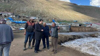 Kars’ın Susuz ilçesinde etkili olan yağışlar ve havaların ısınmasıyla birlikte