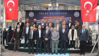 Talas Belediyesi tarafından kentsel dönüşüm çalışmaları tamamlanan Menekşe Siteleri’ndeki 60