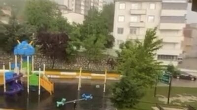 Tokat’ta taşkın uyarılarının ardından etkili olan sağanak yağış kentte hayatı
