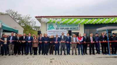 Taşköprü Belediyesi tarafından yapımı tamamlanan süt toplama merkezi, düzenlenen törenle