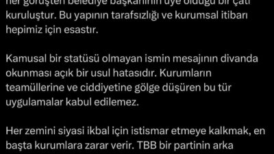 Türkiye Belediyeler Birliği (TBB) seçimlerinde yaşanan ve arbedeye dönüşen ’mektup’