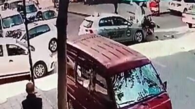 Tekirdağ Çorlu’da otomobil ile çarpışan motosikletteki 2 kişinin yaralandığı kaza