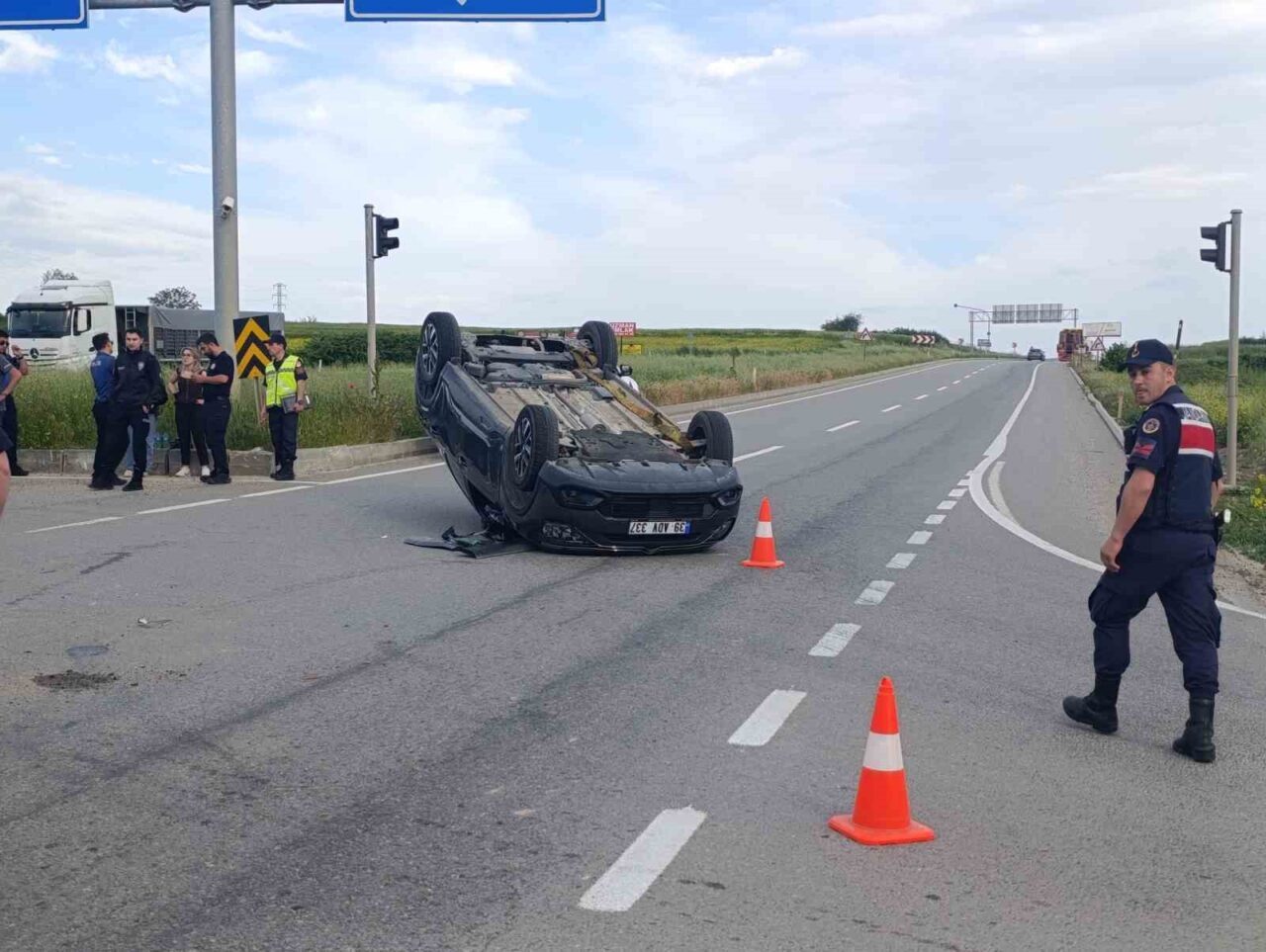 Tekirdağ’ın Saray ilçesinde meydana gelen trafik kazasında 1 kişi yaralandı.