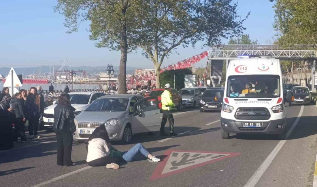 Tekirdağ’da meydana gelen trafik kazasında otomobil ile çarpışan motosikletin sürücüsü