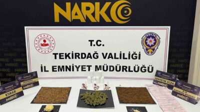 Tekirdağ genelinde son bir haftada düzenlenen uyuşturucu operasyonlarında 133 şahsa
