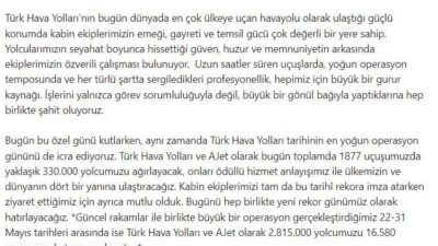 Türk Hava Yolları Yönetim Kurulu ve İcra Komitesi Başkanı Prof.