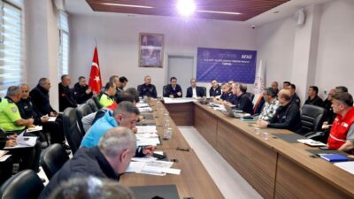 Tokat’ta etkili olan yoğun yağışlar sonrası Turhal’da kurulan İlçe Afet