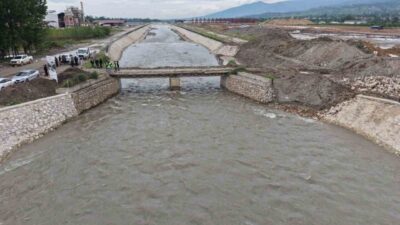 Tokat’ta taşkın riskine karşı Yeni Yeşil Küçük Sanayi Sitesi bölgesindeki