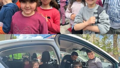 Tomarza’da Trafik Haftası çerçevesinde düzenlenen programda öğrencilere trafik eğitimi verildi.