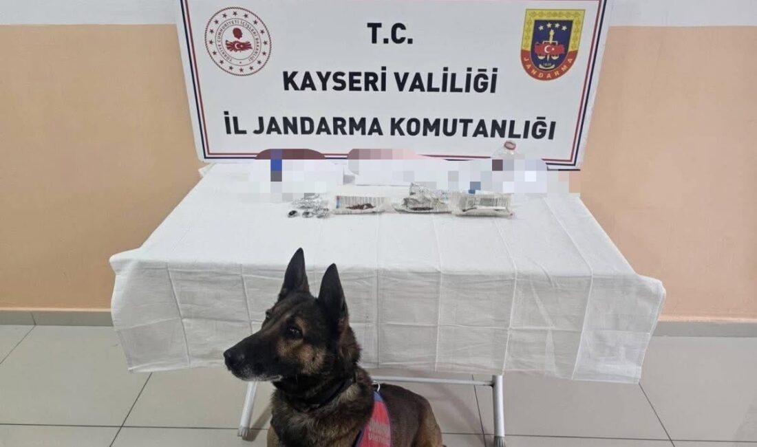 Kayseri’nin Tomarza ilçesinde jandarma ekipleri tarafından uyuşturucuyla mücadele çerçevesinde yapılan
