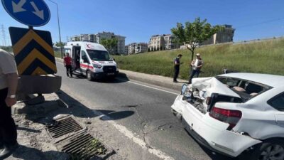 Tekirdağ Çorlu’da kazaya denk gelen Ergene ilçesinde görevli trafik polisi