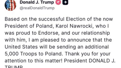 ABD Başkanı Donald Trump, Polonya’ya 5 bin ek asker göndereceklerini