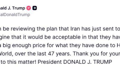 ABD Başkanı Donald Trump, İran’ın savaşın sona erdirilmesine yönelik yeni