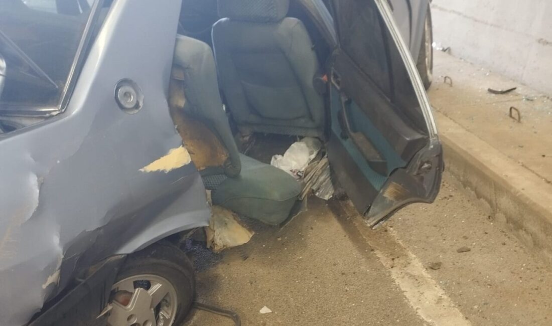 Malatya’nın Hekimhan ilçesinde sürücüsünün kontrolünden çıkan Fiat Tofaş marka otomobilin