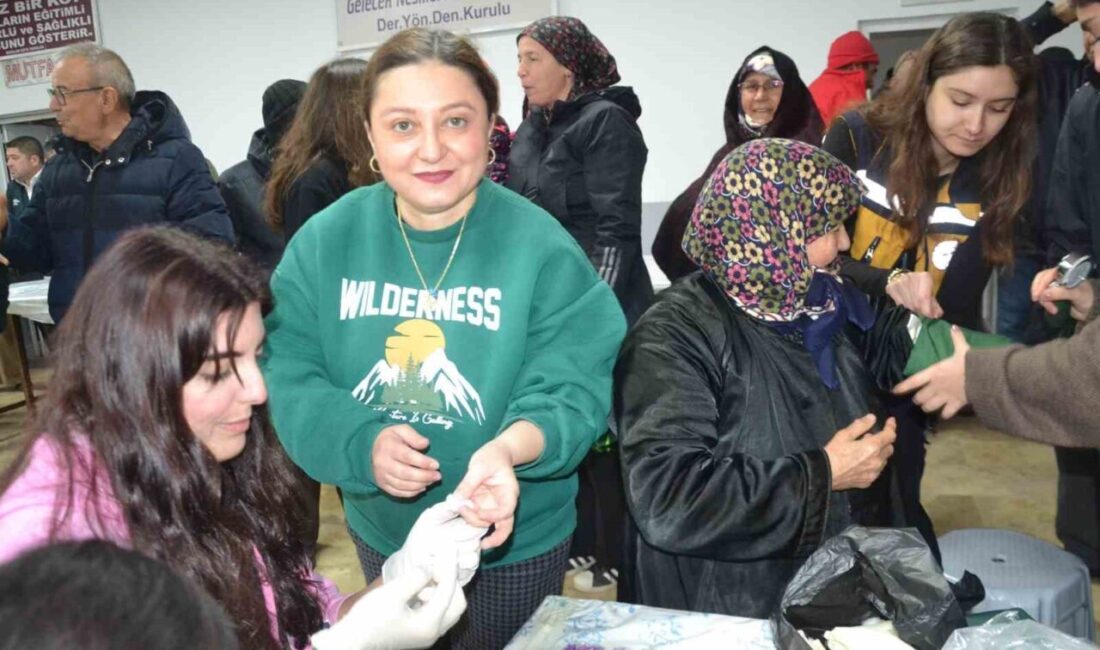 Balıkesir Üniversitesi öğrencileri, Balya ilçesine bağlı Kayalar Mahallesi’nde sağlık taraması
