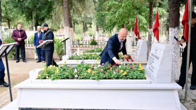 Cumhurbaşkanlığı kararnamesiyle Aydın Valiliği’ne atanan Vali Dr. Osman Varol, şehitlikleri
