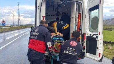 Van’ın Çaldıran ilçesinde kamyonetin şarampole yuvarlanması sonucu meydana gelen trafik