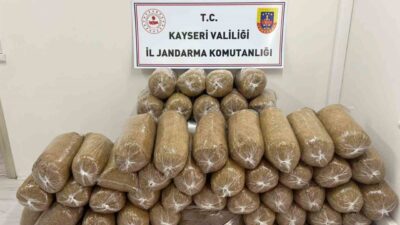 Kayseri’nin Yahyalı ilçesinde jandarma ekipleri tarafından yapılan çalışmalarda 285 kilo